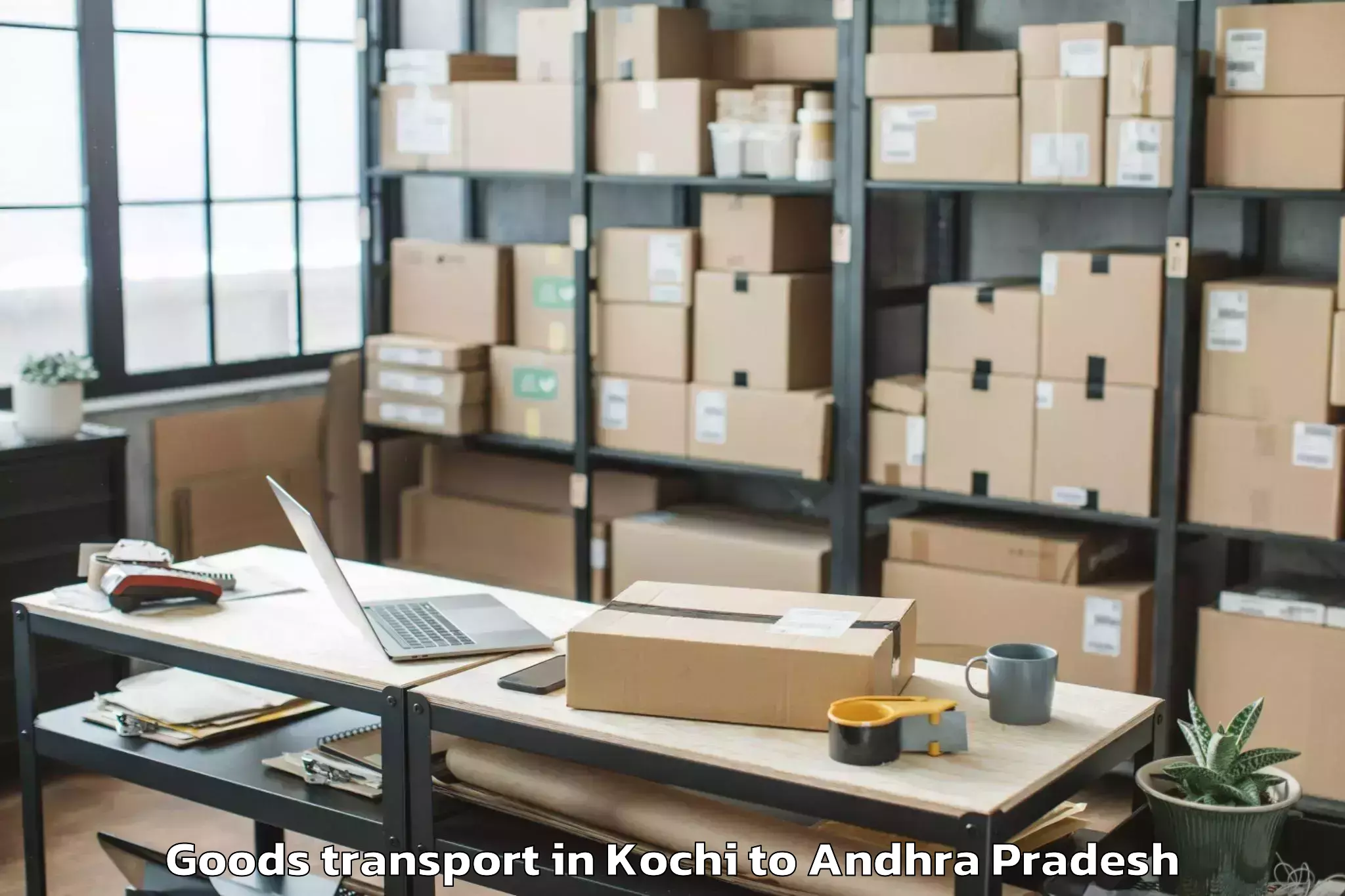 Book Kochi to Vajrapukothuru Goods Transport